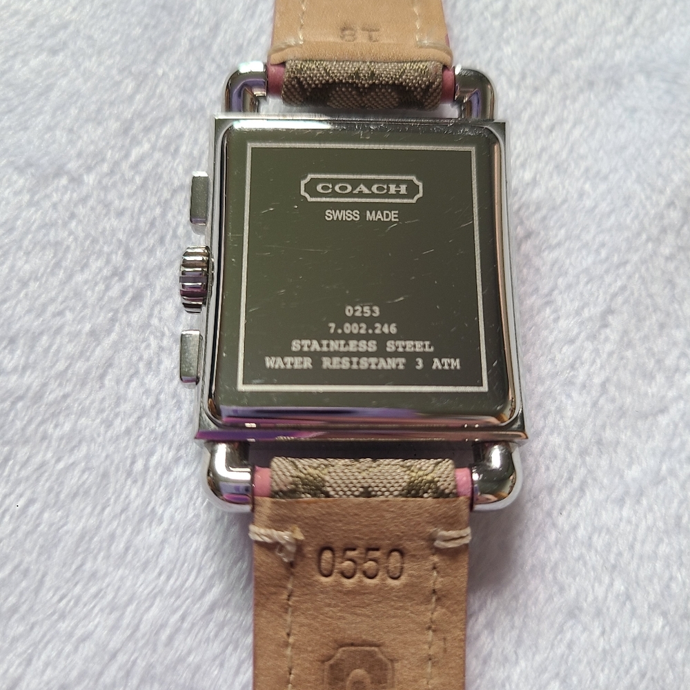 Coach Women's Logo Strap Stainless Steel Chronograph Watch - Picture 2 of 4